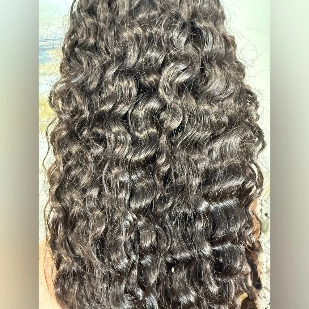💯% 24” HUMAN Hair, Brazilian Wave, Lace Front, Fringe bangs, Black - Picture 6 of 16